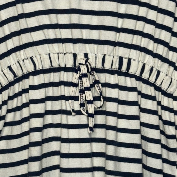 Cusma Swim Cover-Up Beach V-Neck Navy Stripe Nautical Size Large - Picture 6 of 6